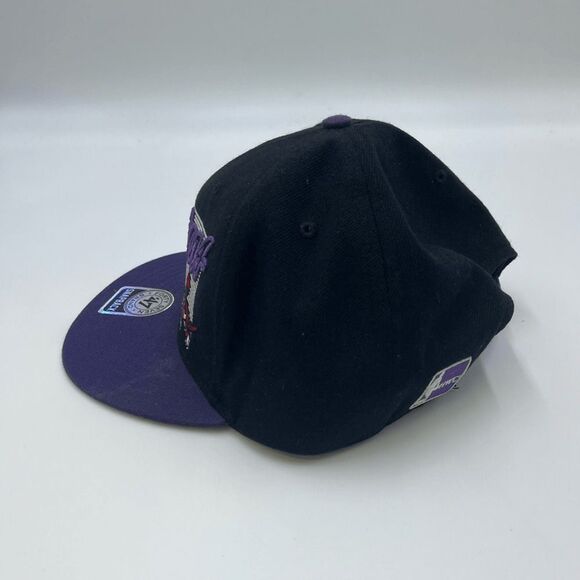 Y2K Toronto Raptors Black & Purple Snapback adjustable hat cap NBA UNISEX - Picture 2 of 6